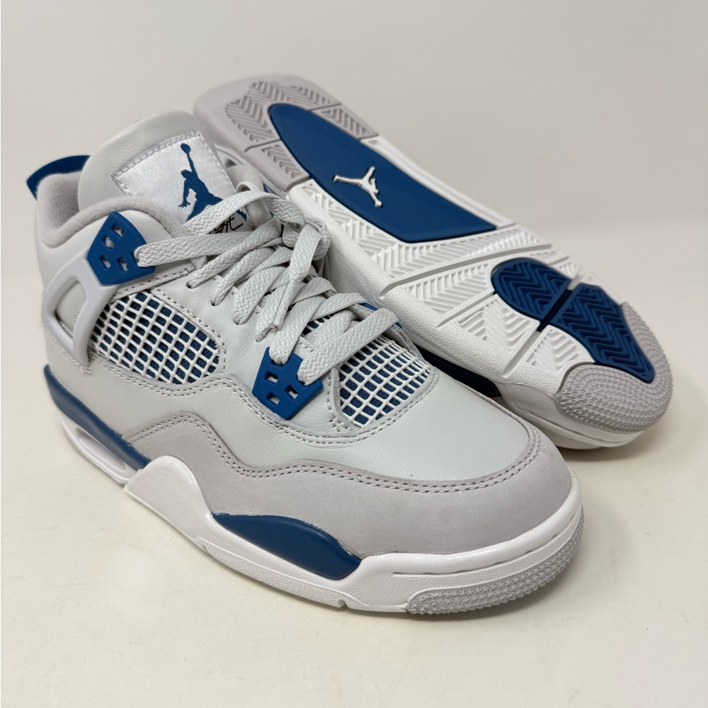 2024 Nike Air Jordan 4 Retro Military Blue White HF4281-141 Youth 5.5Y